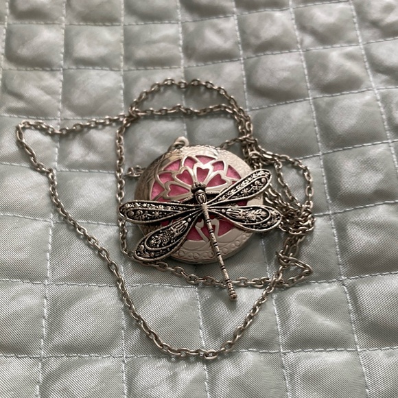 Vintage Dragonfly, locket pendant necklace - Picture 1 of 6